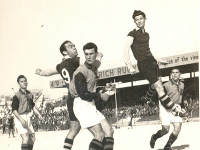 Tony and Sammy Nicholl spearhead the Blues attach.JPG