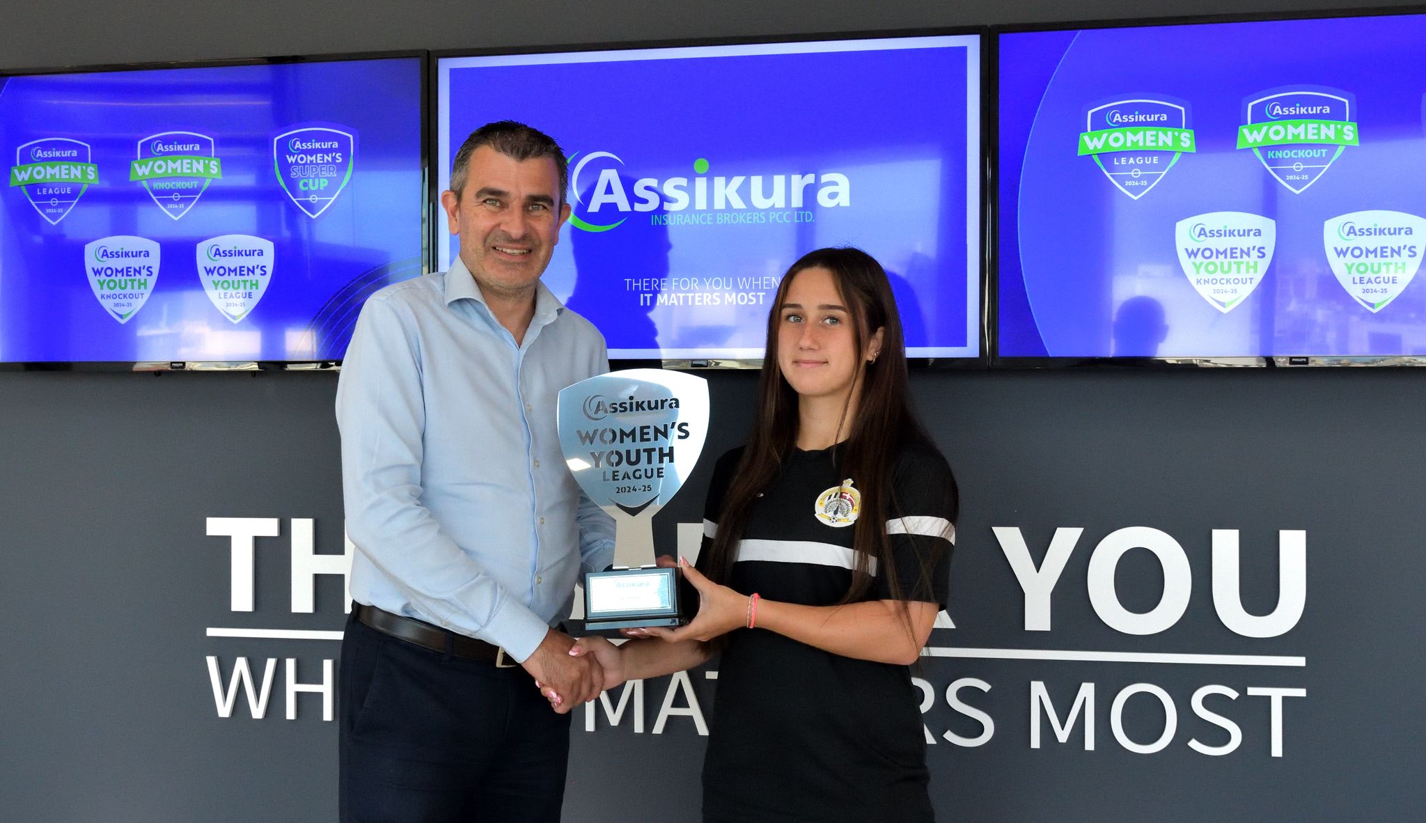 Assikura Women's YouthlLeague award winner for February - April, Amber Galea