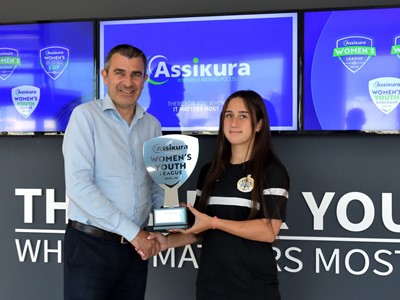 Assikura Women's YouthlLeague award winner for February - April, Amber Galea